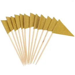 Party Supplies 12 PcsPennant Cake Insert Flag Buffet 8cm Toothpicks For Appetizers Dessert Toppers Cocktail Fruit Decors