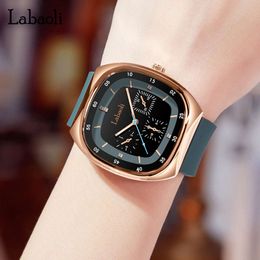 Lapoli's New Silicone Tape, Large Square Quartz Live Broadcast Women's Watch, Watch