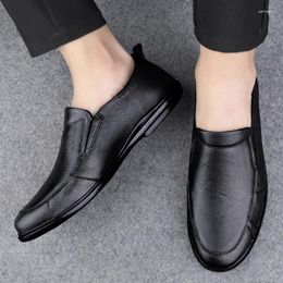 Casual Shoes Versatile Business Men Brand Designer Real Leather Loafers Breathable Soft Mens Moccasins Driving