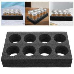 Cups Saucers 2 Pcs Multi- Hole Cup Holder Car Things Drink Carrier Tray Foam Stick Take Out Beverage