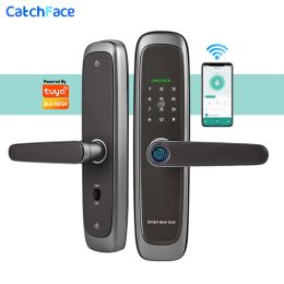 Lock NEW KL5 Tuya Smart Door Lock Safe Digital Electronic Lock With Bluetooth APP Fingerprint Password RFID Unlock For Home Security