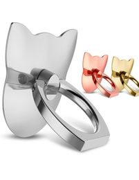 Cat ear Metal cell Phone Buckle Ring Finger Bracket Lazy bracket Phone Holder 360° Rotation Degree Stent Magnetic car holder For i3277963