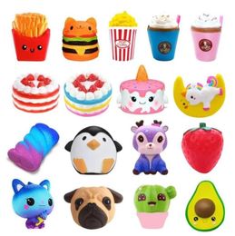 Favor Jumbo Kawaii Fries Panda Squishy Cake Deer Milk Squeeze Toys Slow Rising Cream Scented Antistress Child Kid Baby Toys GF09289725119