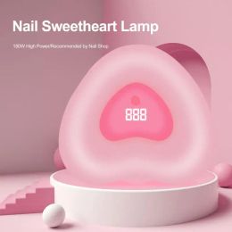 Kits 180w Nail Dryer Heartshaped Nail Lamp for Curing All Gel Nail Polish Quickdrying Phototherapy Hine Nail Art Manicure Tools