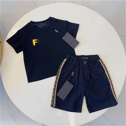 Kids Sets T-shirt And Pant Children Cotton Double G Boys Girls Summer Suit Sport 2-9 Years Designer T-Shirt Pants Set Brand 2Piece Clothing F2