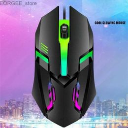 Mice 1PC USB Wired Game Mouse 4-color LED Backlight Ergonomic Game Mouse Flank Cable Optical Mouse for Laptop Computer Mouse PC Desktop Y240407