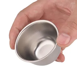 Cups Saucers Outdoor Pure Titanium Double-Layer Anti-Scalding Cup Tea Set Non-Odor Health Bell Ta8747