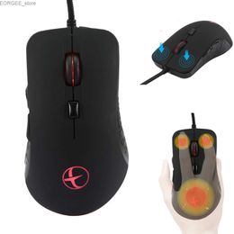 Mice 2400 DPI Heating Warmer Hands USB Wired Gaming Mouse for Notebook Computer PC Gaming Mouse Y240407