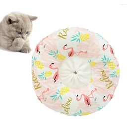 Dog Collars Breathable Collar Pet Recovery Anti-bite Anti-lick Elizabethan For Cat Kitten (Flamingo Size S)