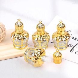 Storage Bottles 1x Roll-On Perfume Empty Bottle 16ml Glass Jar Small Refillable Travel Essential Oil Container Makeup Toners DIY