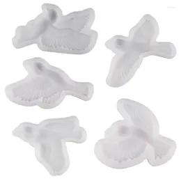 Baking Moulds Animal Silicone Mould 3D Birds Wall Ornament Resin For Wall-Decor Cupcake-Topper Gypsum