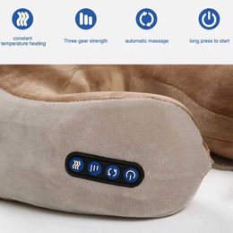 Full Body Massager Portable Electric U Shaped Pillow Neck USB Charging Shoulder Protector Cervical Relaxing Outdoor Home Car 240407