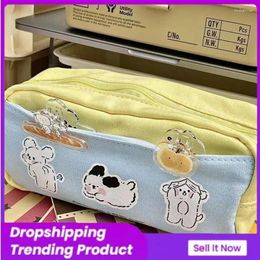 Storage Bags Bag Preferred Material Printing Pencil Box Stationery Car Line Neat Puppy Case Work Carefully Canvas