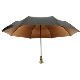 Umbrellas 1pc Creative Umbrella Handle Mini Parasol Three-Folding UV Sun Rain