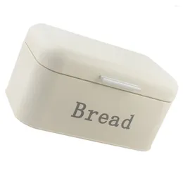 Plates Bread Bin Metal Box For Kitchen Countertop Large Holder Loaf Storage Container