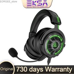 Cell Phone Earphones EKSA E5000Pro Professional Gaming Headset with Mic 7.1 Surround Sound Gaming Earphones USB Wired Gamer Headset for PC/XBOX/PS5 Y240407