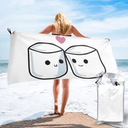 Towel Marshmallows Happy Camper 4 Quick Dry Novelty Outdoor Camping Easy To Carry Nerdy Bath