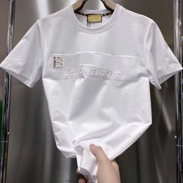 Camiseta de grife de grife masculina camiseta feminina letra moda letra estampada pescoço redondo preto e branco Camiseta curta de camiseta de tamanho grande camiseta de tamanho grande
