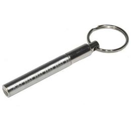 Keychains Lanyards Portable stainless steel telescopic function circular dot pen metal keyring pressure reducing keychain tool Q240403