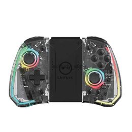 Game Controllers Joysticks LinYuvo KS40 transparent style wireless Joy pad 8-color LED suitable for Switch/NS OLED Turbo Function Controller Joystick Lite Q240407