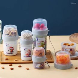 Storage Bottles Double-layer Multi-purpose Sealed Fruit Fresh-keeping Box Baby Food Compartment Portable Jar Compa