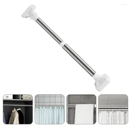 Shower Curtains Hole-free Rod Curtain Pole No Punching Single S Anti-rust Clothes Stainless Steel Abs Home Door Practical