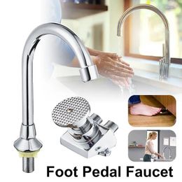 Bathroom Sink Faucets Foot-operated Faucet Brass Laboratory Food Factory Basin Foot Valve Single Cold Kichen Water Sale