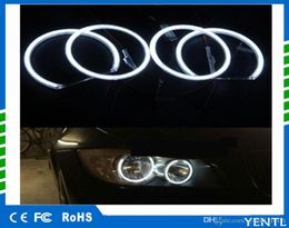 free shipping yentl 4 Pieces / lot LED Angel Eyes Rings Light White Fit For E36 E38 E39 E46 3 5 7 Series Warm White Led Car Styling7966770