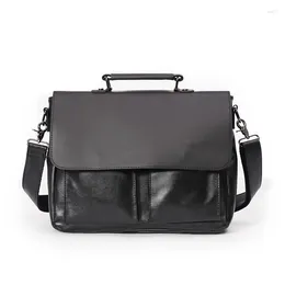 Briefcases Weysfor Men PU Leather Shoulder Fashion Business Crossbody Bags Handbags Laptop Bag With Strap 2024