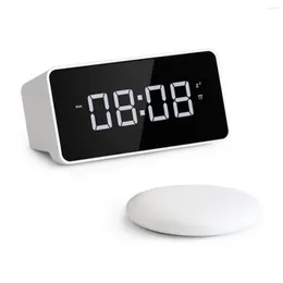 Decorative Plates Vibration Speaker Table Alarm Clock Bed Shaker Deaf USB Charger Large Dimmable LED Screen