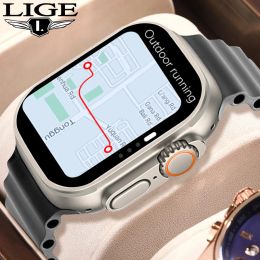 Watches Lige New Bluetooth Call Smart Watch Nfc Sports Tiktok Control Voice Assistant Waterproof Smartwatch for Android Apple Call Watch