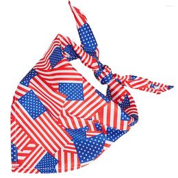 Dog Collars Washable Pet Bandana Puppy Triangle Head Scarf Decor Large Dogs Polyester American Flag