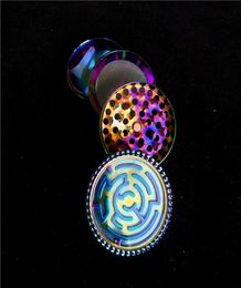 2019 50mm Rainbow Maze Herb Grinders 3Layer Tobacco Grinder Cheap Grinder Clipper Grinder8554347