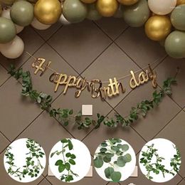 Decorative Flowers 1.95M Faux Rose Leaf Simulation Rattan Artificial Greening Vines Decor Wedding Arch Layout Leaves