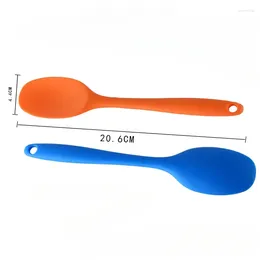 Spoons Small All-in-one Handle Silicone Spoon Soup Shell Soft Head Kitchen Utensils Non Stick Pot Accesorios Cocina Madera
