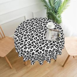 Table Cloth Black White Animal Skin Pattern With Dust-Proof Wrinkle Resistant Waterproof Decorative Cover