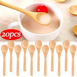 Coffee Scoops 20/10/5Pcs Wooden Spoon Tea Spoons Bamboo Tableware Condiment Dishes For Serving Cooking Tools Home Kitchen Utensils