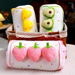 Blankets INS Fruit Strawberry Blanket Sofa Bed Air Conditioning Portable Storage Toy Kids Birthday Christmas Gift