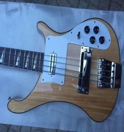 Whole New Rick 4 string 4003 electric bass guitar through neck In Natural Wooden 1408155544067