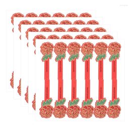 Window Stickers Mid-autumn Festival Pattern Three-dimensional Rose Peony Paper Card Egg Yolk Crisp Sticker Biscuit Packaging