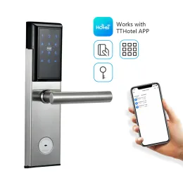 Control Smart Phone App Remotely Unlocked WiFi TTlock TThotel Online Manage Hotel Smart Door Lock Bluetooth