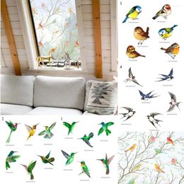 Window Stickers Clings Non-Adhesive Bird Decals Decorative Glass Covering Static Cling Tint Frosted Home Decor