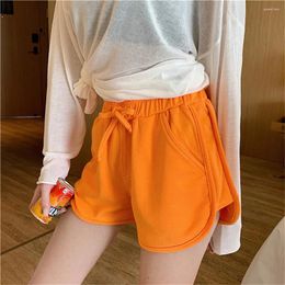 Women's Shorts Loose Casual Summer Running Gym Sports Yoga With Pockets Elastic Waist Girls Cycling