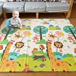 XPE Foldable Baby Play Mat Large Thick Playmat Reversible Waterproof Portable Kids Playmat Non Toxic Baby Floor Mat 240322