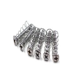 Niko 50pcs Chrome Single Coil Pickup ScrewsAdjust Height Springs For Fender Strat Style Electric Guitar Pickups9965557