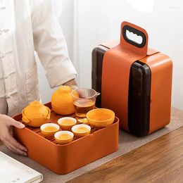 Teaware Sets Lucky Italy Creative Portable Travel Tea Set Orange Outdoor Making Tools Combination Chinese