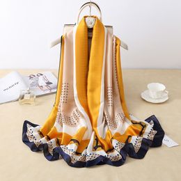180*90cm Designer Silk Scarf Fashion luxury Brand Long Scarf summer beach Long Shawl Accessories Activity Gift 2024 Womens Summer Gift