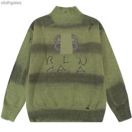 High quality Balencaiiga Sweater Designer Destroyed Sweaters Correct Quality Fashion Brand Paris b Classic English Long Sleeve Sweater Autumn Versatile Hi UD QCT9