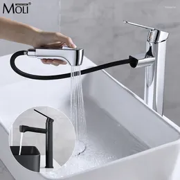 Bathroom Sink Faucets All Copper Manufacturing Basin Tall Luxury Faucet Pull Out And Cold Water Mixer Tap ML4411