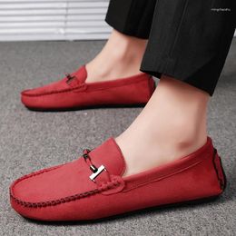 Casual Shoes Italian Mens Loafers Driving Lightweight Slip On Summer Handmade Leather Men